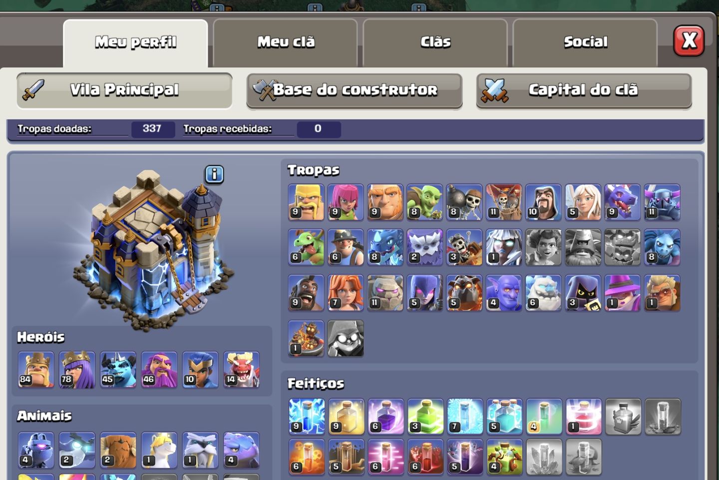 Vila CV 18 clash of clans