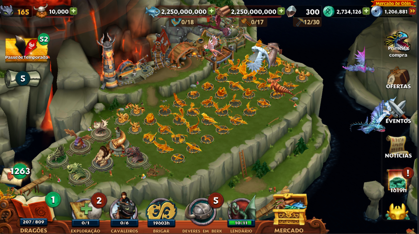 DRAGÕES: A ASCENÇÃO DE BERK (RISE OF BERK) + RECURSOS + DRAGÕES | ANDROID E IOS