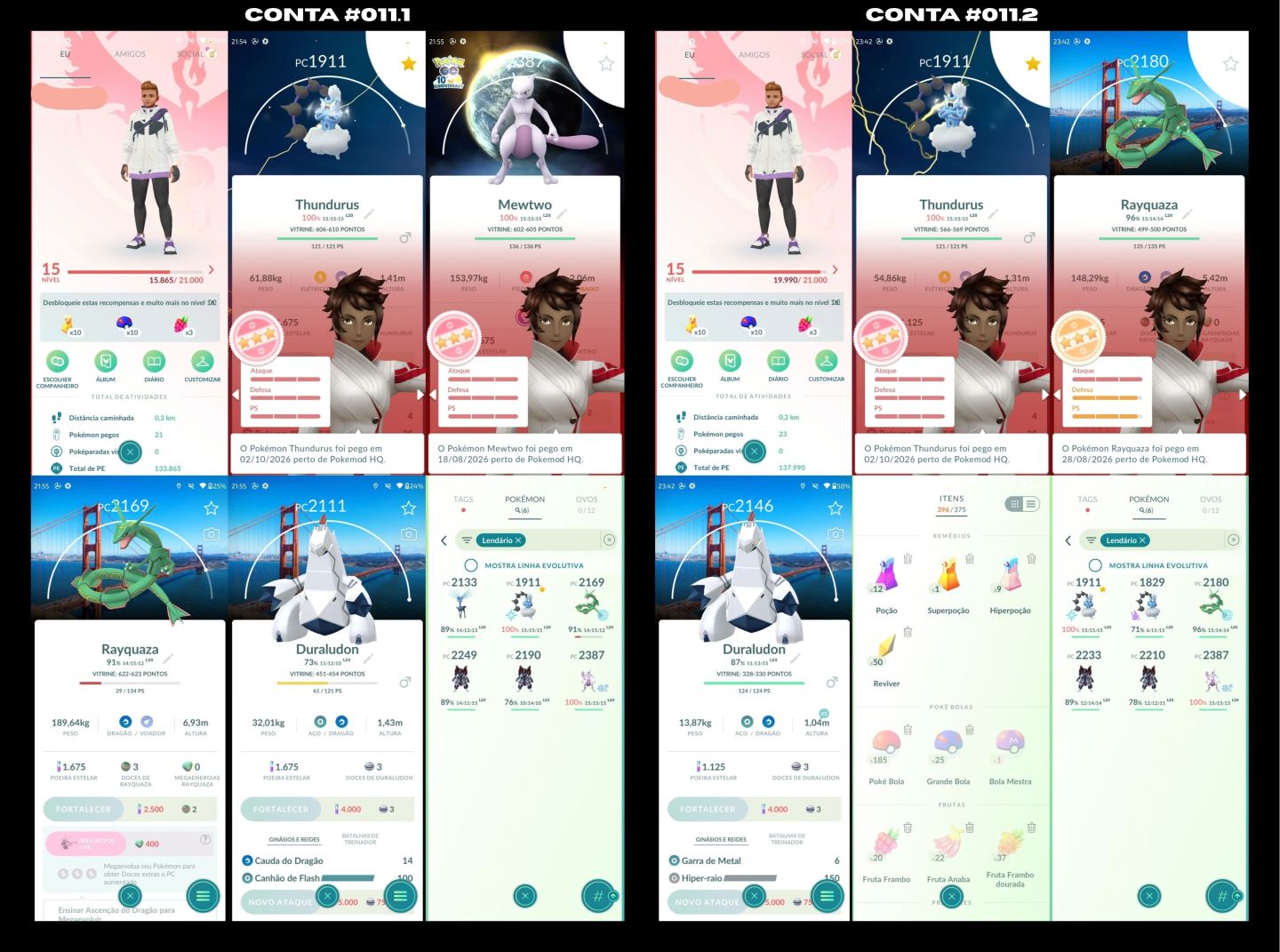 [ENTREGA AUTOMÁTICA] CONTAS PREMIUM LENDARIOS SHINY MEWTWO E MAIS - POKEMON GO