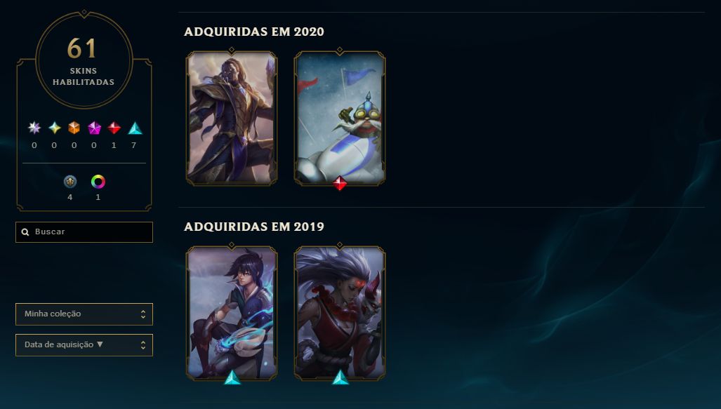 Conta LoL e Valorant