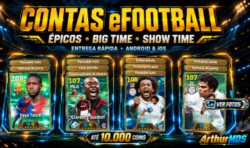 Contas eFootball | ÉPICOS, MOEDAS, BIG TIMES e SHOW TIMES