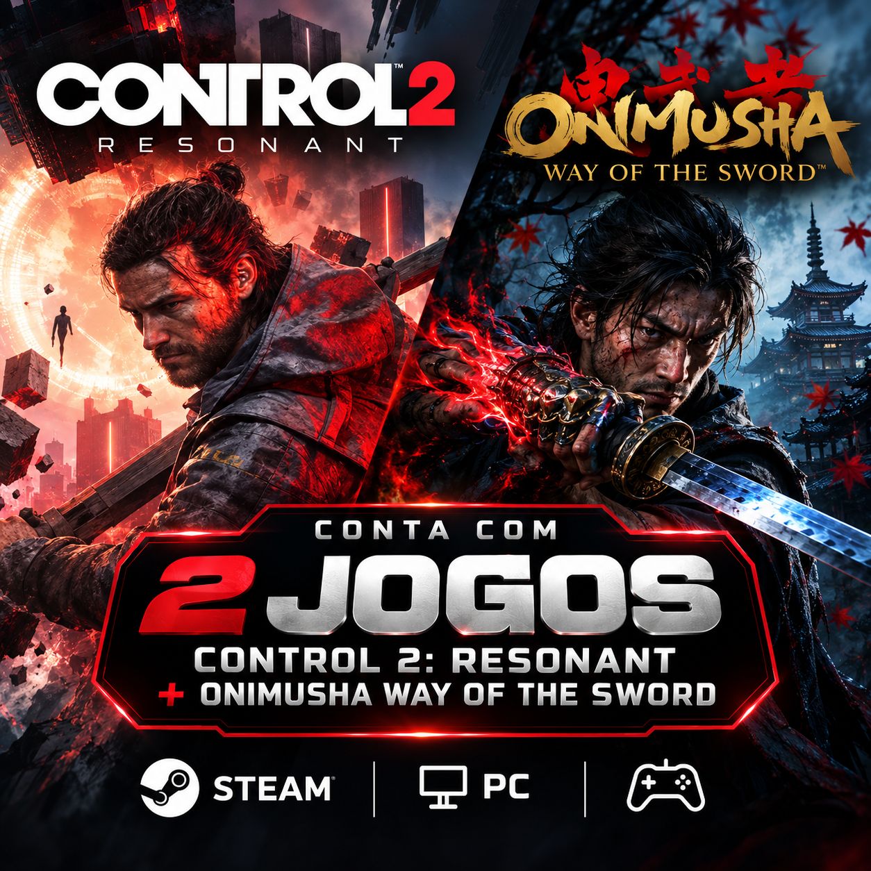 ONIMUSHA+CONTROL:Ressonant-CONTA STEAM MELHOR PREÇO