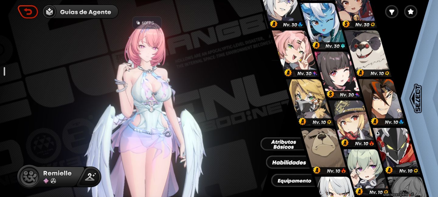 Conta de zenless zone zero com Remielle+motor 2 skin, com Aria+motor total 5T
