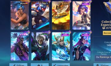Conta bem evoluída de Mobile Legends Bang Bang (MLBB)