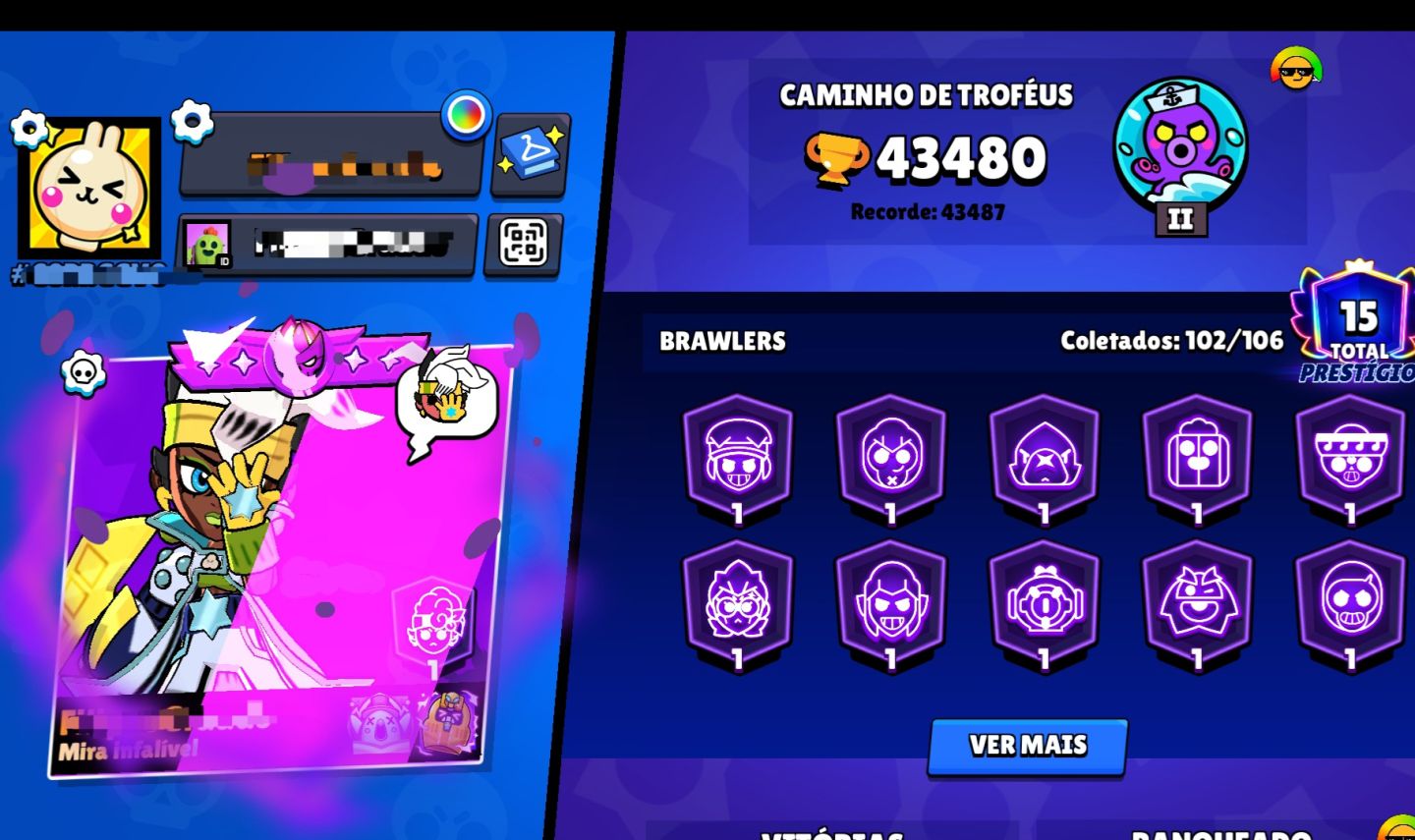 BRAWL STARS 43K | 102 BRAWLERS | 15 PRESTÍGIOS | P11 | BUZZ GODZILLA