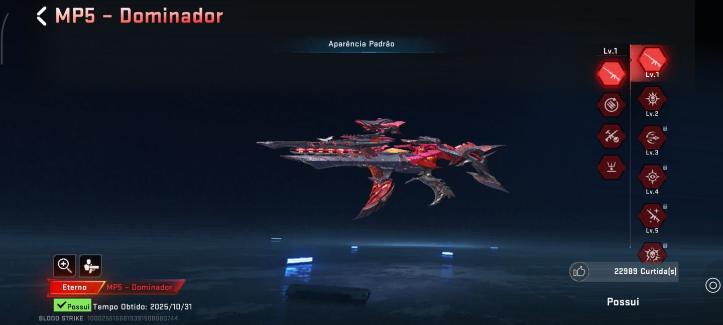 Conta de Blood strike com 8 eternos e 2 evoluídas