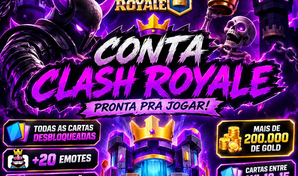 CONTA CLASH ROYALE COM AS MELHORES EVOS DO GAME