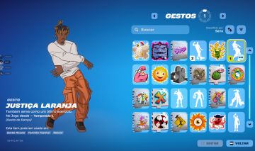 Conta OG Fortnite - Orange Justice (Justiça Laranja) - Wiggle - Hip Hop