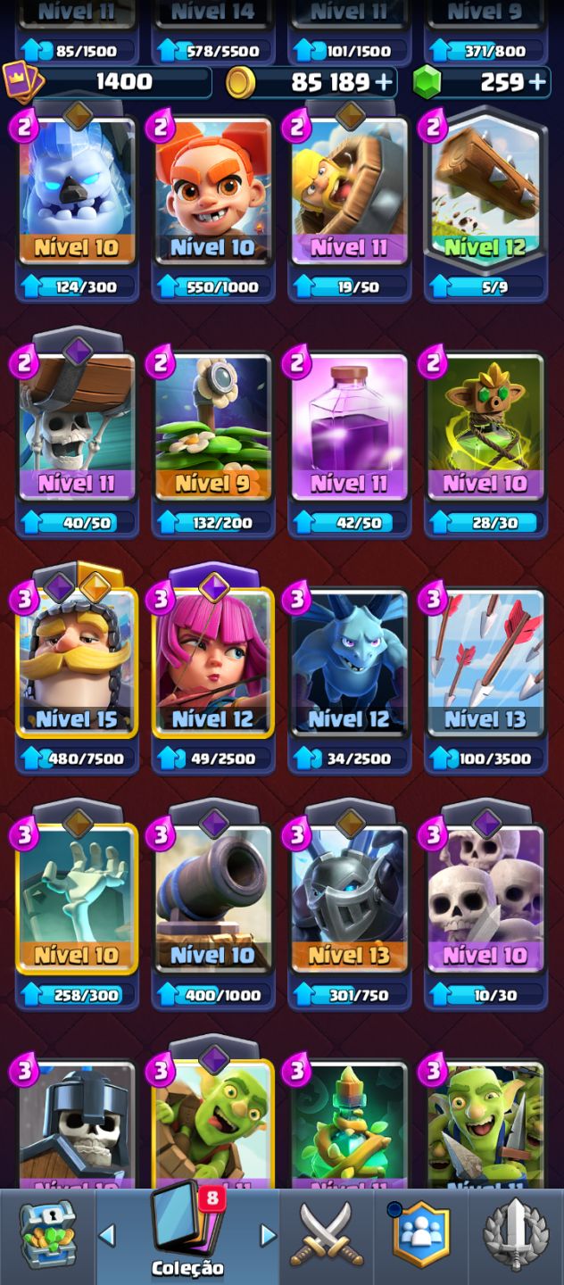 Contas de Clash Royale full