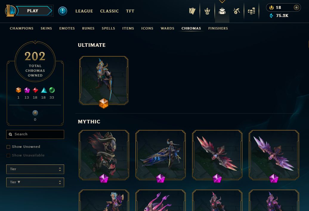 CONTA MASTER LOL | COLEÇÃO SENNA COMPLETA + VICTORIOUS COMPLETA | 328 SKINS