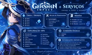 GENSHIN IMPACT | SERVIÇOS, FARMS E EXPLORAÇÃO 100%