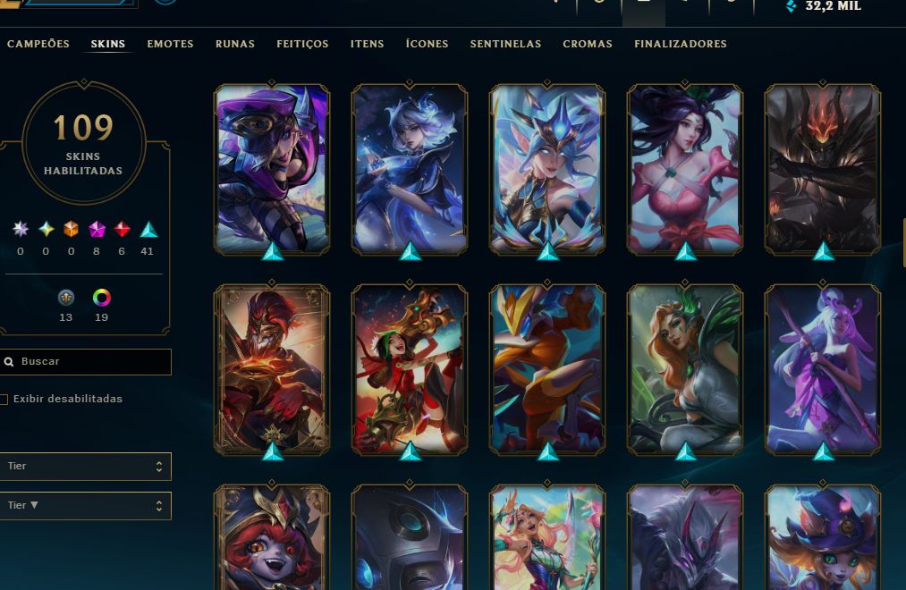 Conta lol e valorant riot games mono akali e qiyana lvl 100