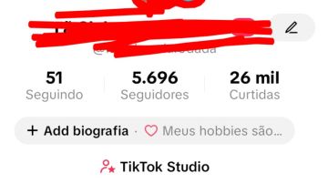Conta do tik Tok com quase 6.000 seguidores