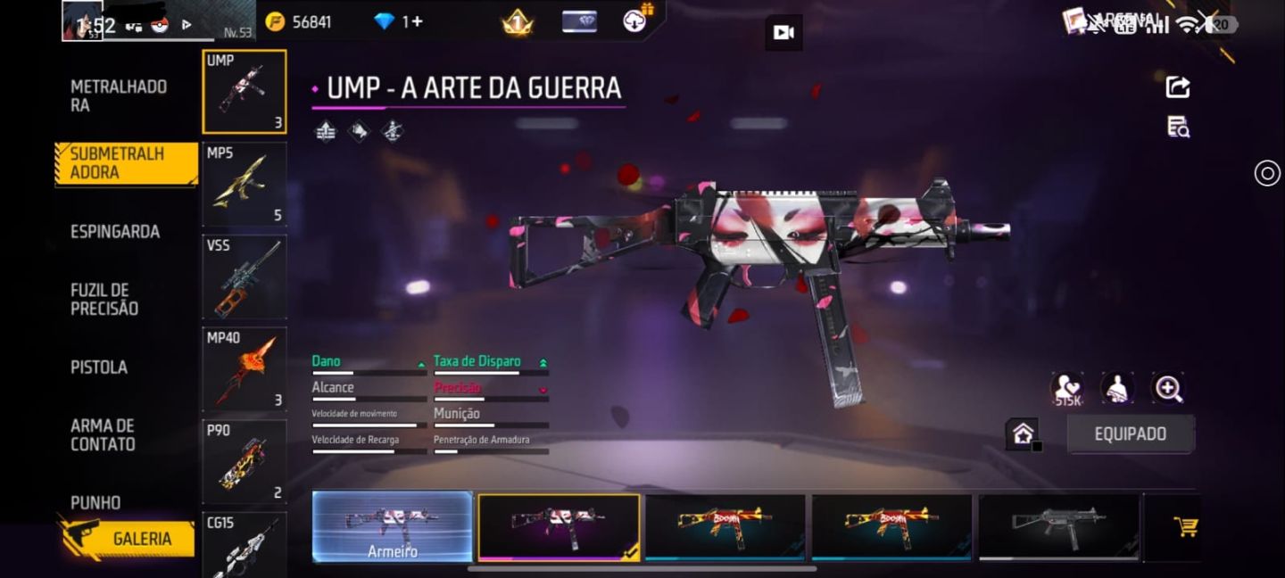 Conta free fire [Com varias skins de parceria]