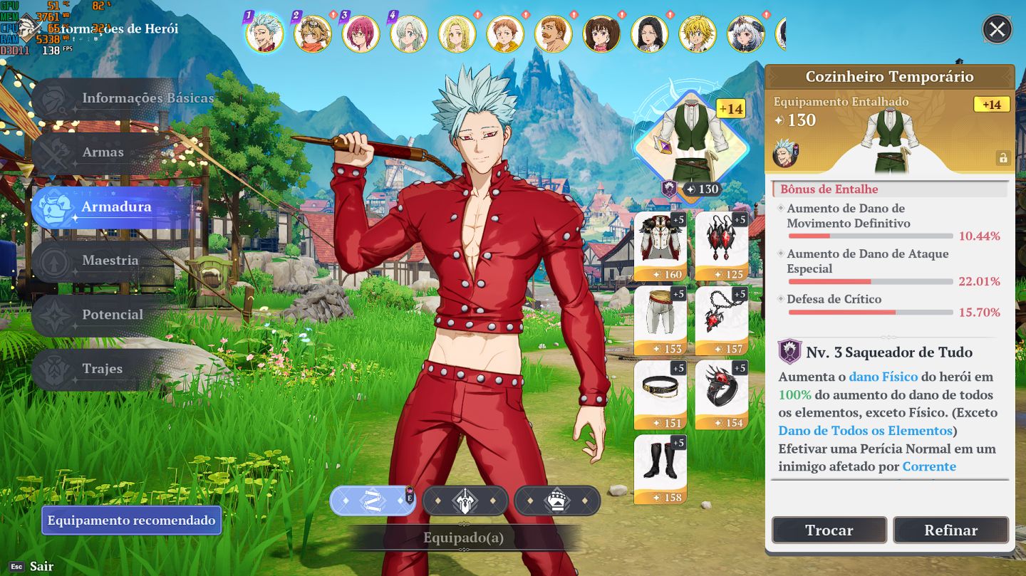 BAN P10+ GOWTHER P10 | MELIODAS P10 | 300+ PLATINAS | 90 PULLS | ENDGAME
