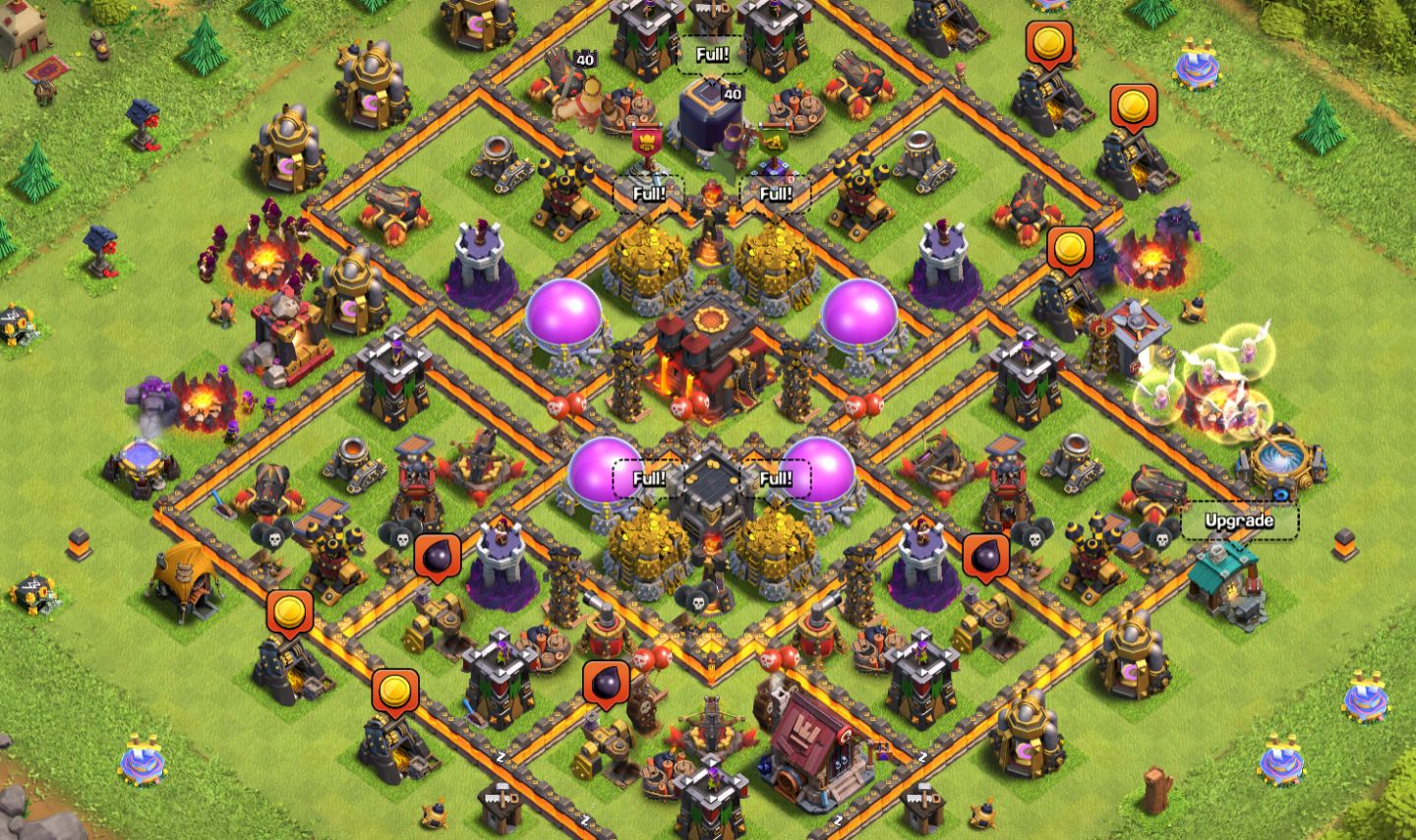 Conta Clash of Clans CV10 FULL/CC6 FULL +500 gemas e 5 construtores