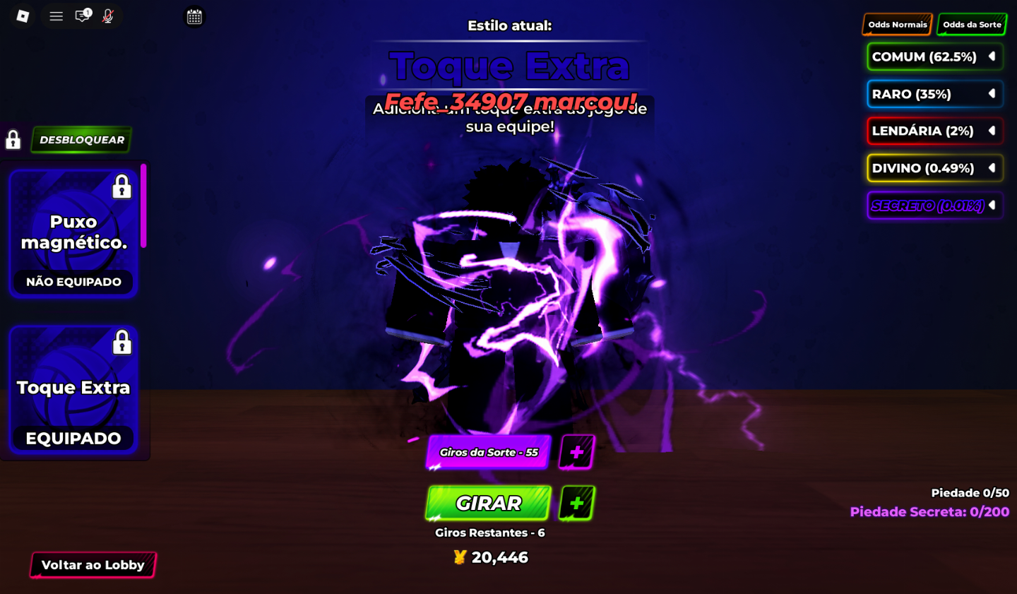 CONTA VOLLEYBALL LEGENDS SUPER UPADA E BLOX FRUITS
