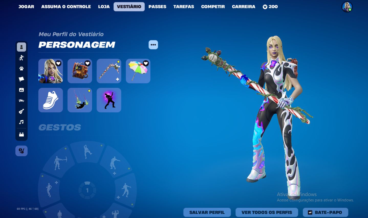 CONTA FORTNITE COM MACHADO DOCE, PLAYBOI CARTI, TAKE THE ELF E MUITO MAIS
