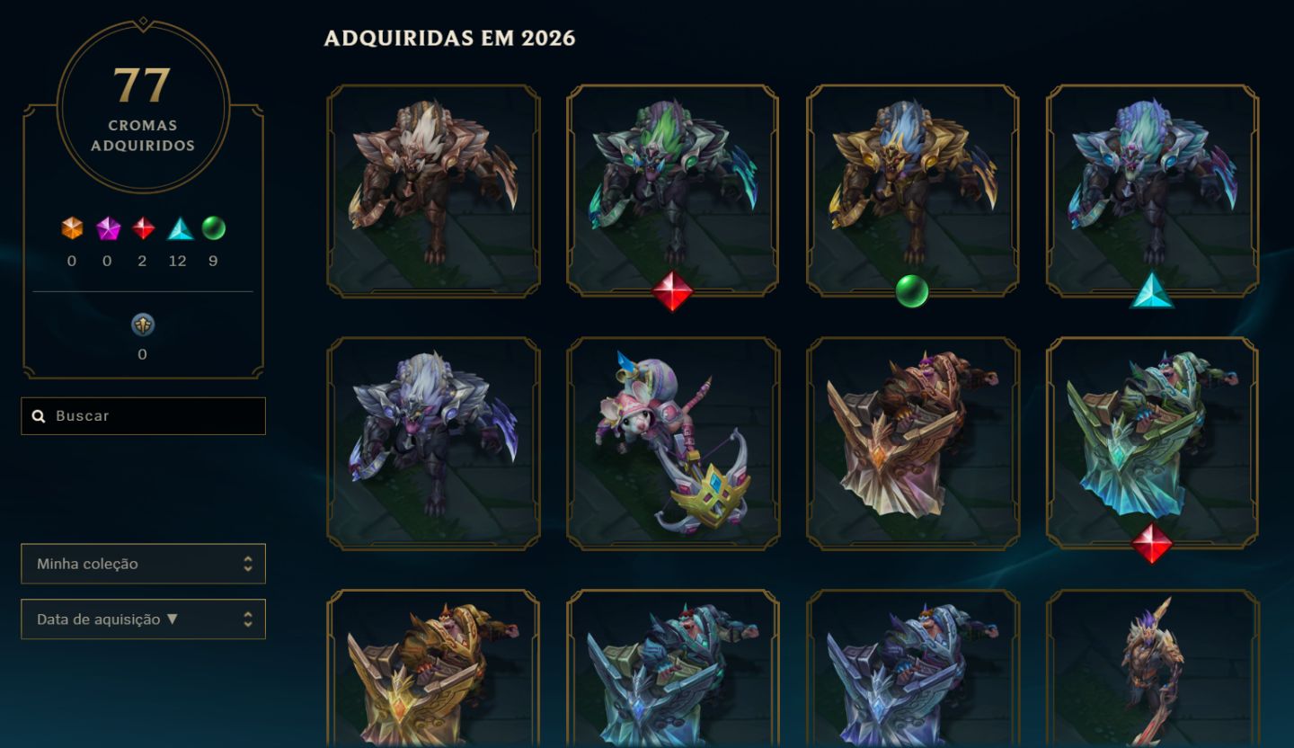 CONTA DE LOL 241+ SKINS LVL 250+ (SKINS EDG LIMITADAS COM CHROMA E ASSINATURA)