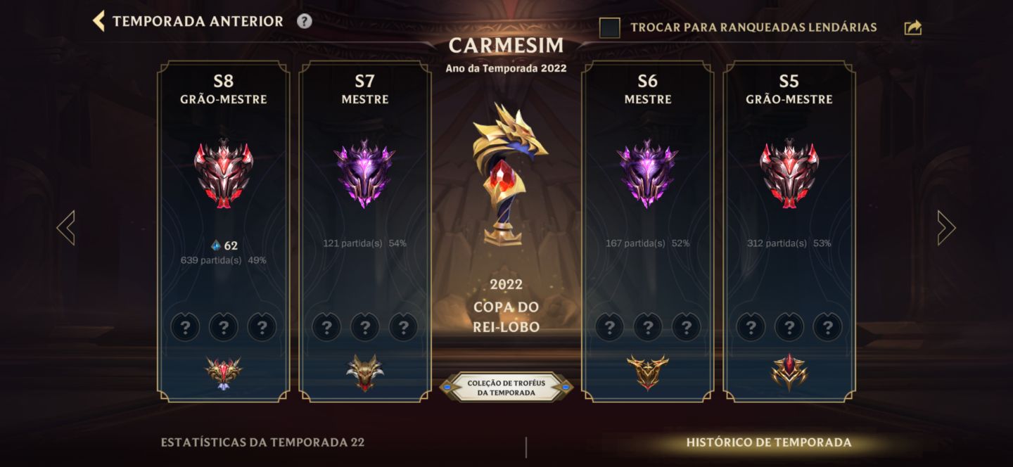 Conta antiga com vários itens e ícones! Rankeds gm em quase tudo, 1 challenger