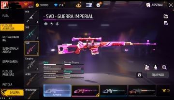 CONTA FREE FIRE - LVL 65 - ANTIGA