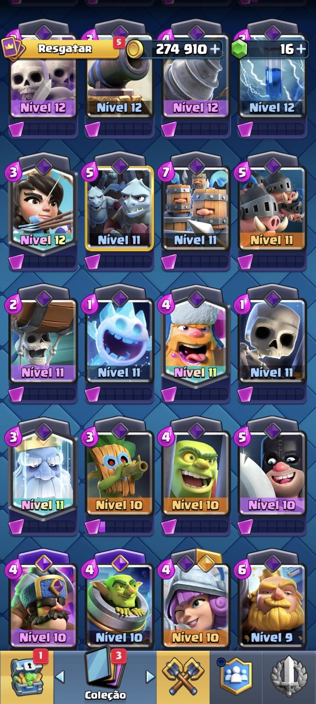 CONTA DE CLASH ROYALE BEM UPADA PARA QUEM QUER COMECAR