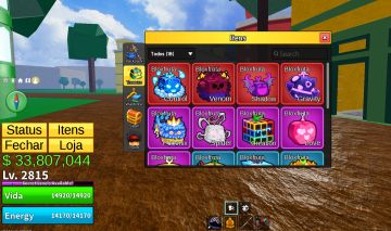Conta de blox fruit com frutas miticas