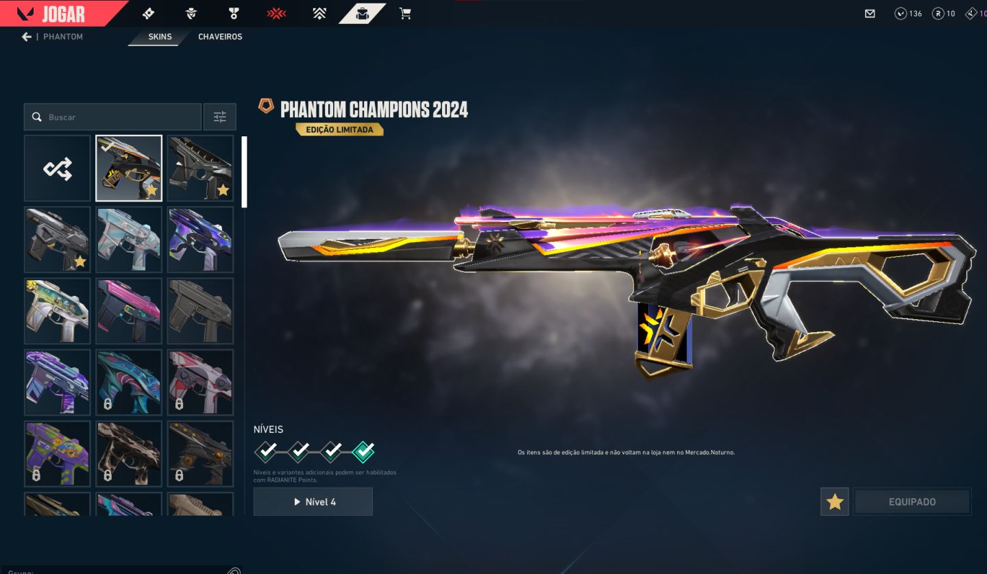 CONTA VALORANT Champions 23 e 25 Level 663 Negocio valor