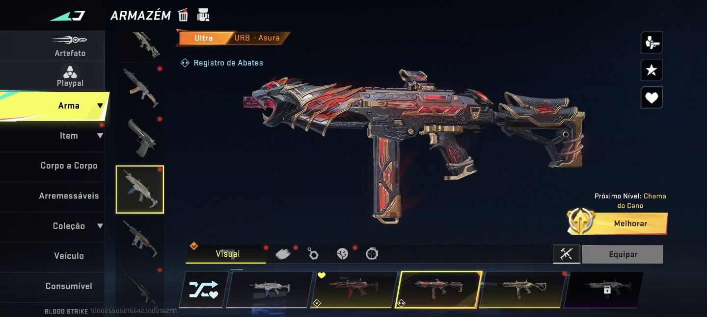 Conta de Blood Strike Nível Alto, Skins Raras e Rank elevado e Itens Esclusivos