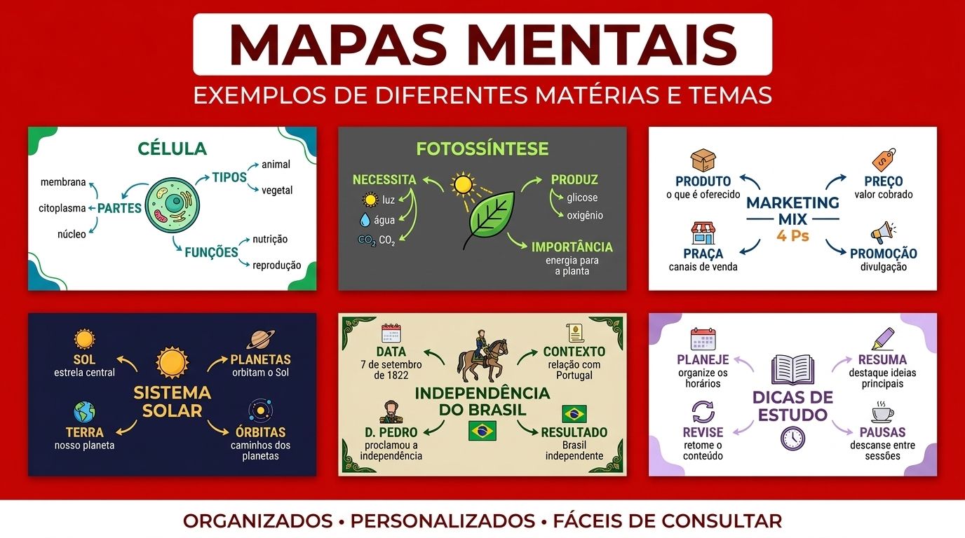 Resumos, Slides e Mapas Mentais para Estudos e Trabalhos Acadêmicos