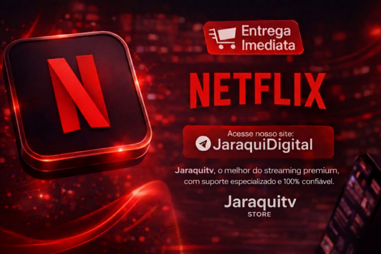 [Menor Preço] NETFLIX 4K PREMIUM 30 DIAS DE GARANTIA!