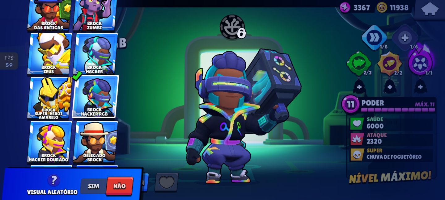 Conta Brawl Stars 2019 | 58K Troféus | Todos os Brawlers |+200 Skins.Negociável