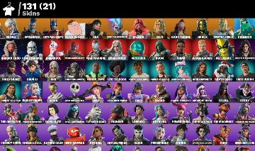 CONTA FORTNITE | 131 SKINS | CHUN-LI | GOJO | SPECTRA KNIGHT | OPTIMUS PRIME