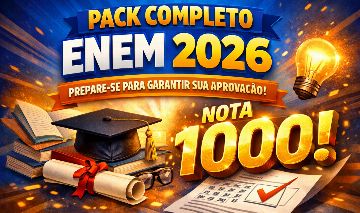 Pack completo para estudar para o Enem 2026(APENAS HOJE 92% DE DESCONTO)