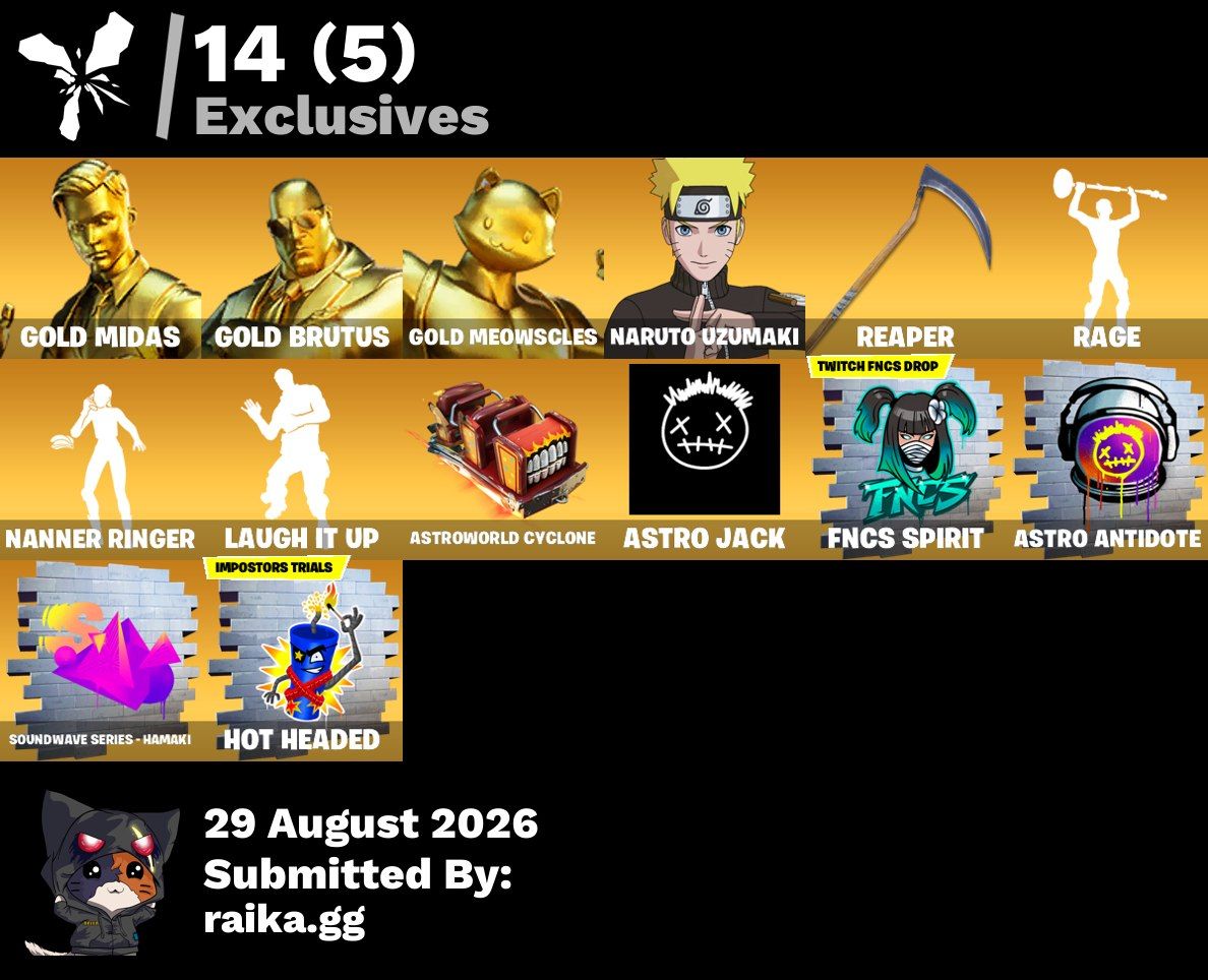 Conta Fortnite com o time 7 do Naruto