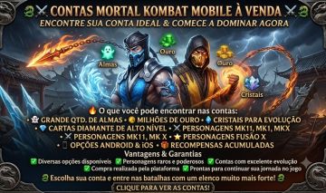 CONTAS MORTAL KOMBAT MOBILE | PERSONAGENS DIAMANTE, EQUIPAMENTOS RAROS E PRONTAS
