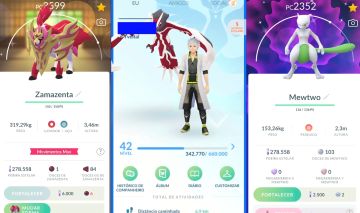 CONTA POKÉMON GO LEVEL 42 | 52 LENDÁRIOS | ZAMAZENTA ESCUDO COROADO E MAIS