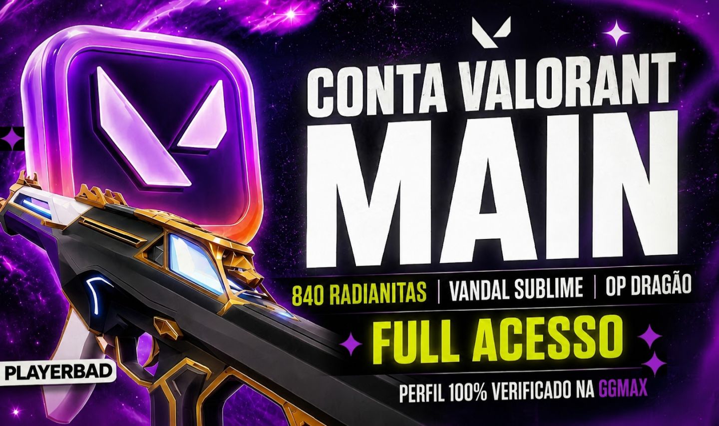 [CONTA VALORANT - FULL ACESSO] LVL 299 + 880 RADIANITAS | OP DRAGÃO + VANDAL SUB