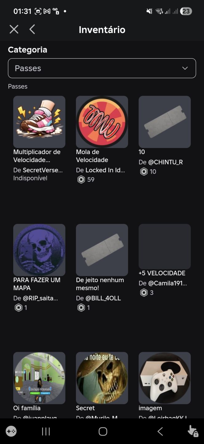 Conta de Roblox Antiga e com 190 robux