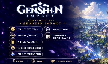 SERVIÇOS DE GENSHIN IMPACT, entrega garantida