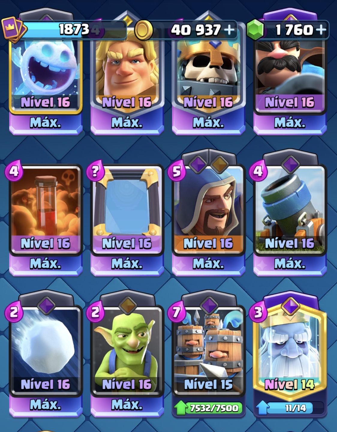 Conta Clash Royale 10 Anos 14k Trofeus (32 Cartas Nv 16, 23 Evos) + CoC 13 etc.