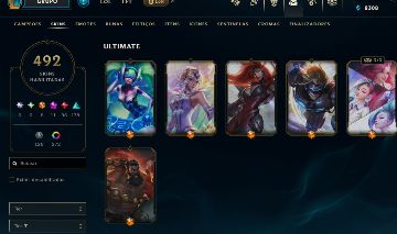 CONTA DE LOL COM 492 SKINS, TODOS OS CHAMPS, 275 CROMAS FULL ACESSO