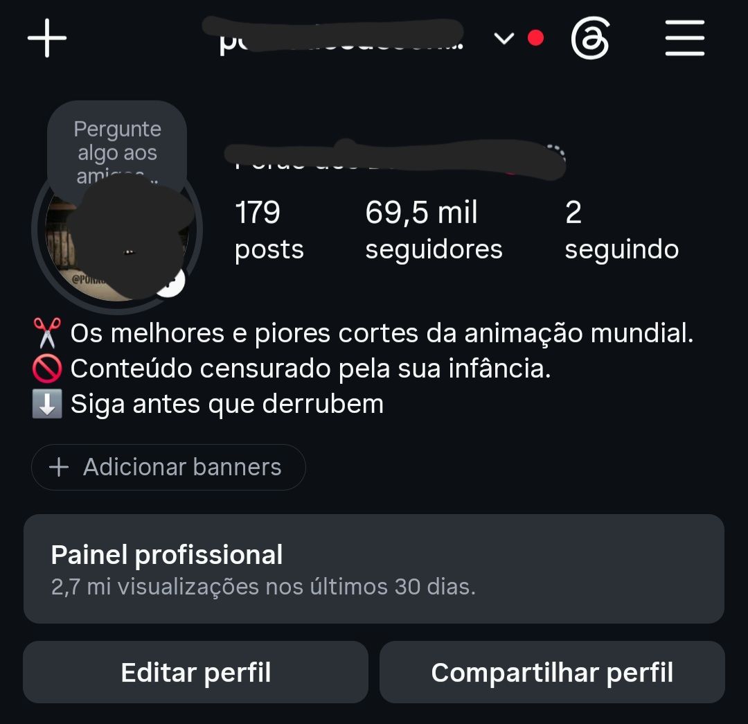 Conta Instagram 69.5K Seguidores BR