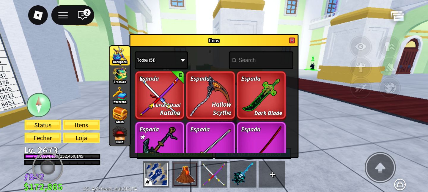 Conta Roblox Top , Skins , Blox Fruits , Grow a Garden 1 e 2 bem focados