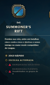 RETIRO BAN DE FILAS RANQUEADAS DE TEMPO EM NORMAL GAME E ARAM (BAIXA PRIORIDADE)