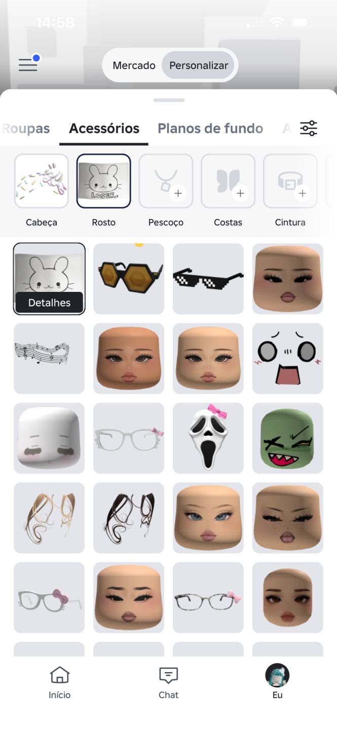 Conta Feminina Roblox Focada em skins e mm2