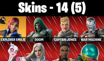 CONTA FORTNITE COM 14 SKINS EXPLORER EMILIE/DOOM/EMMA FROST/SHURI/FELINA/PEELV