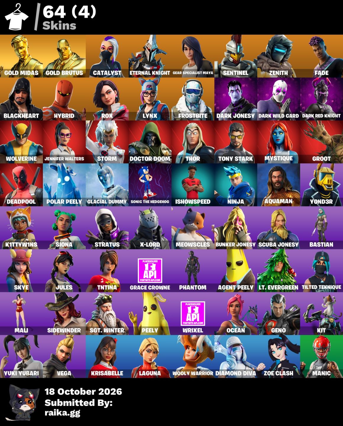 FORTNITE | PASSES ANTIGOS T7T14 | 64 SKINS | 8 EXCLUSIVOS | LVL 1627