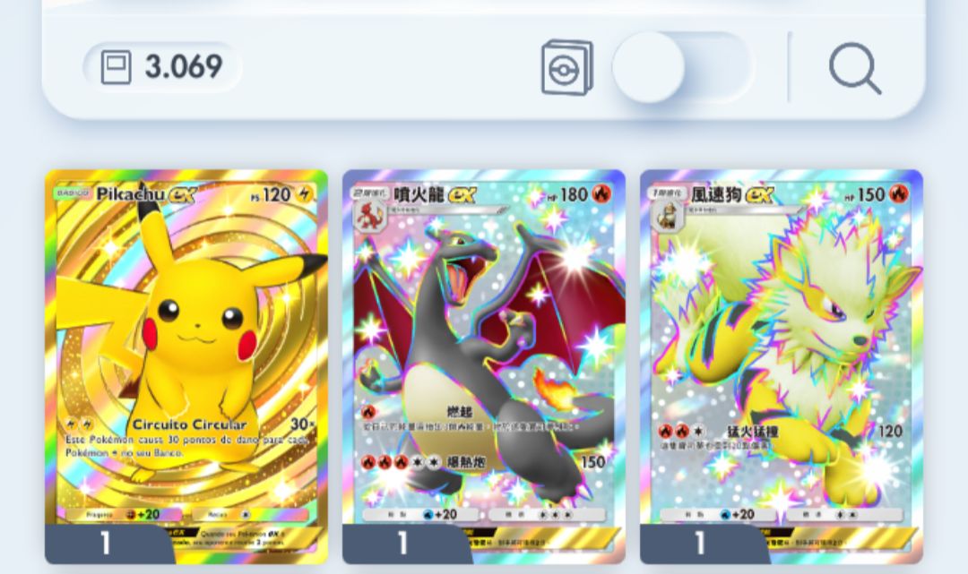 Conta Pokémon TCG - NV 35 com mais de 3k cartas, Pikachu Dourado e muito mais!
