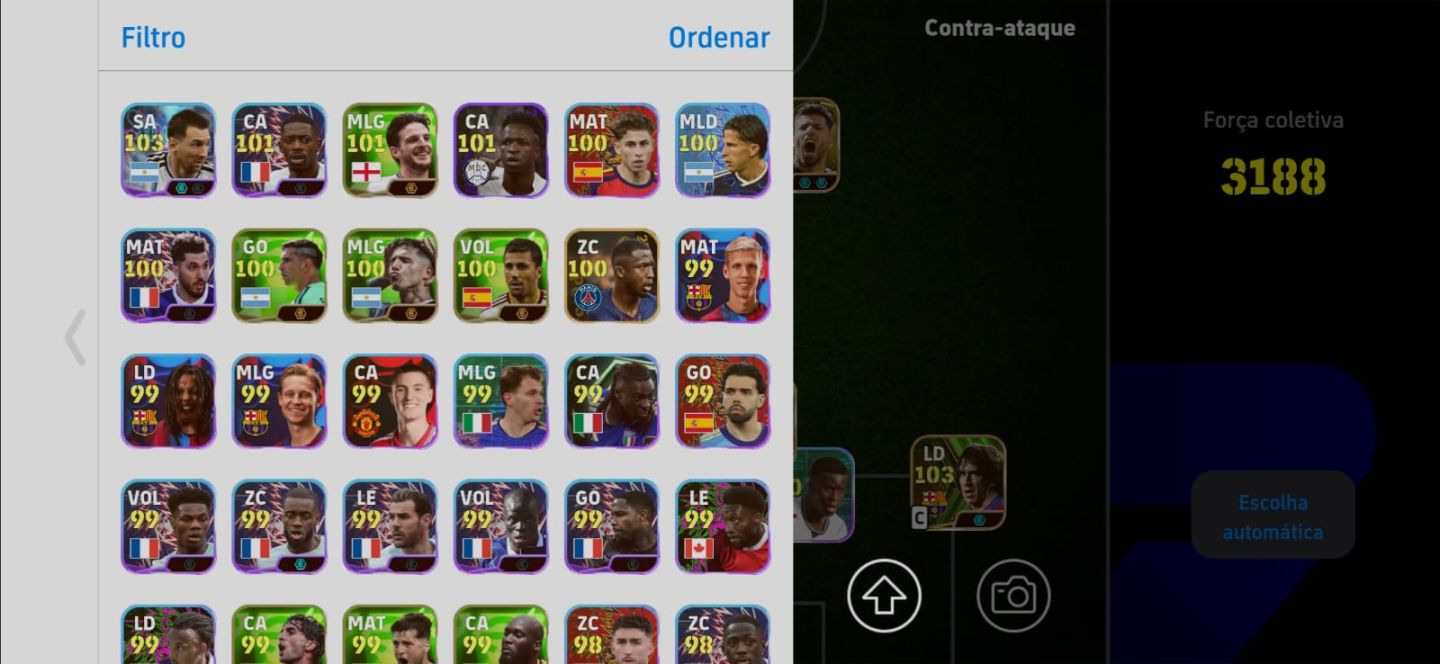 Conta Efootball Rara! Olise Liso + Aguero Blitz + Suarez Blitz + Vozinha e+++!